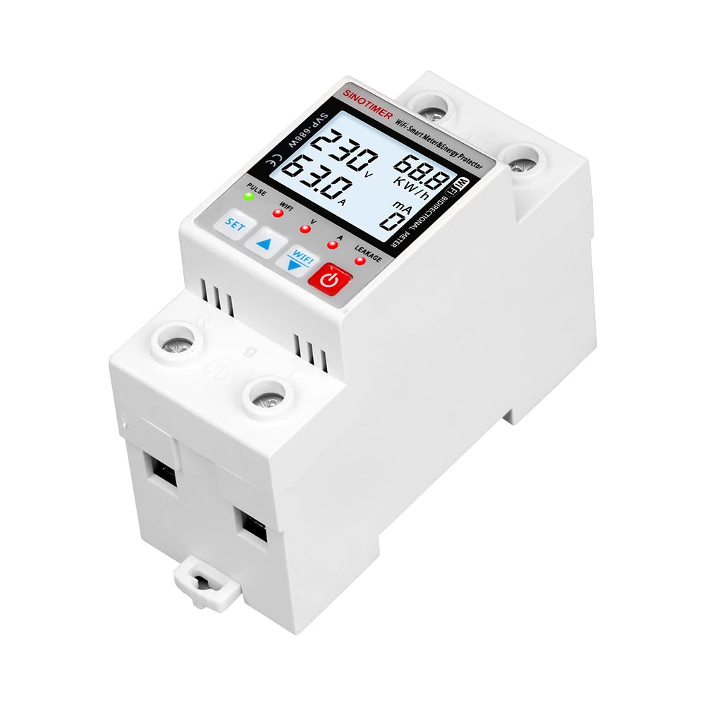WiFi Remote Over Under Voltage Protector Current Limit Leakage Overheat Protection Solar Bidirectional PV Meter Circuit Breakers Oasis Select