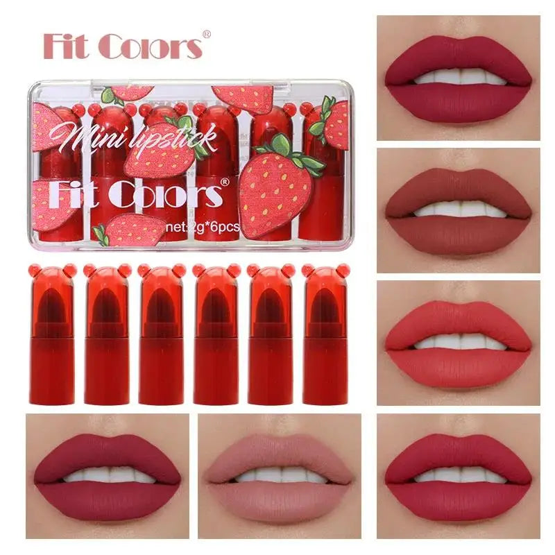 Mini 6in1 Makeup Set Blush Lipstick Stick Long Lasting Moisturize Fruit Cream Tint Face Cosmetic Beauty Kit Oasis Select