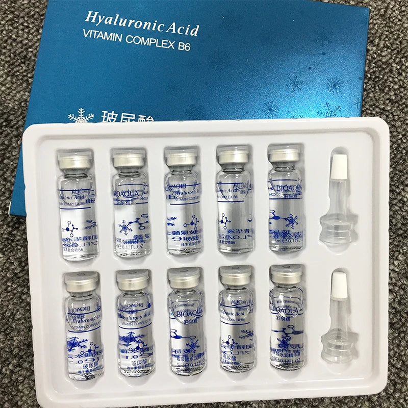 BIOAQUA Hyaluronic Acid & Vitamin C Face Serum Set – 10 x 5ml Hydrating Face Serum Oasis Select