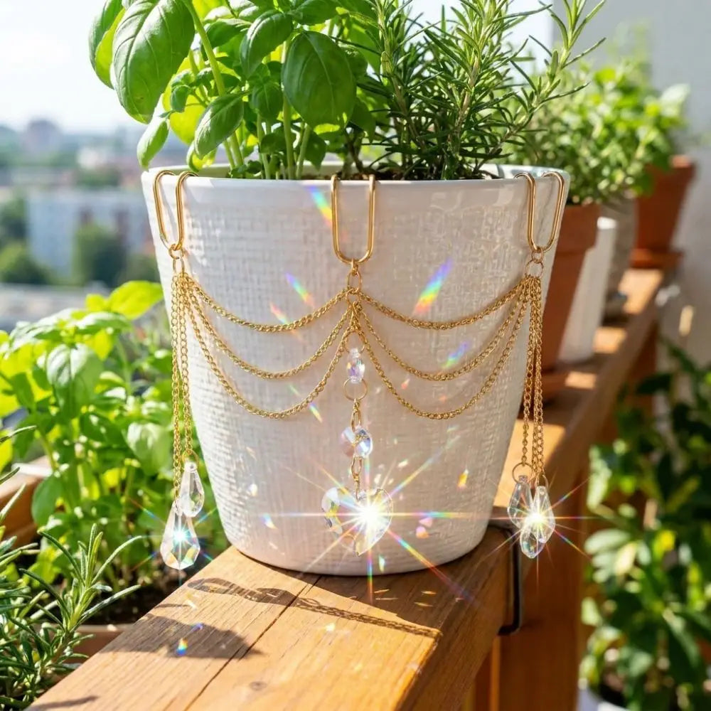 Heart-Shaped Beads Crystal Prisms Sun Catcher Reflective Colorful Hanging Pot Crystal Exquisite Handmade Craft Oasis Select