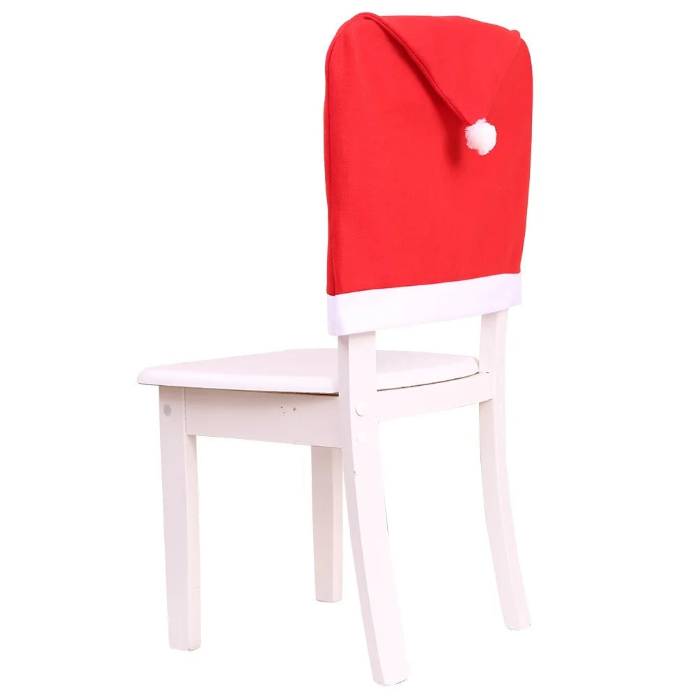 New Christmas Chair Cover Chair Cover Red Wedding Meeting Flannel Chair Cover Restaurant Hotel Dining Table Decoration Oasis Select
