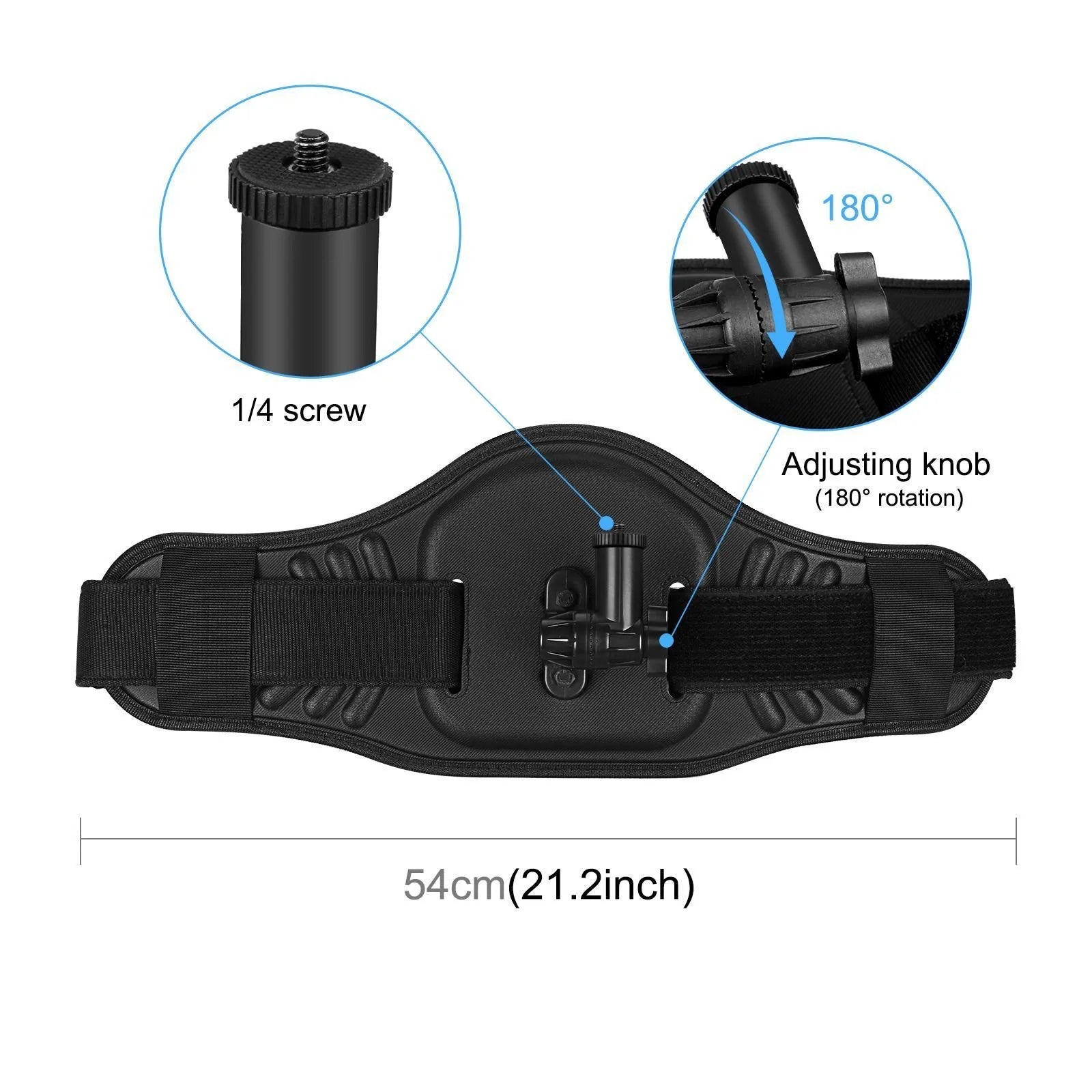 Waist Belt Mount + Selfie Stick for GoPro DJI Insta360 Cameras