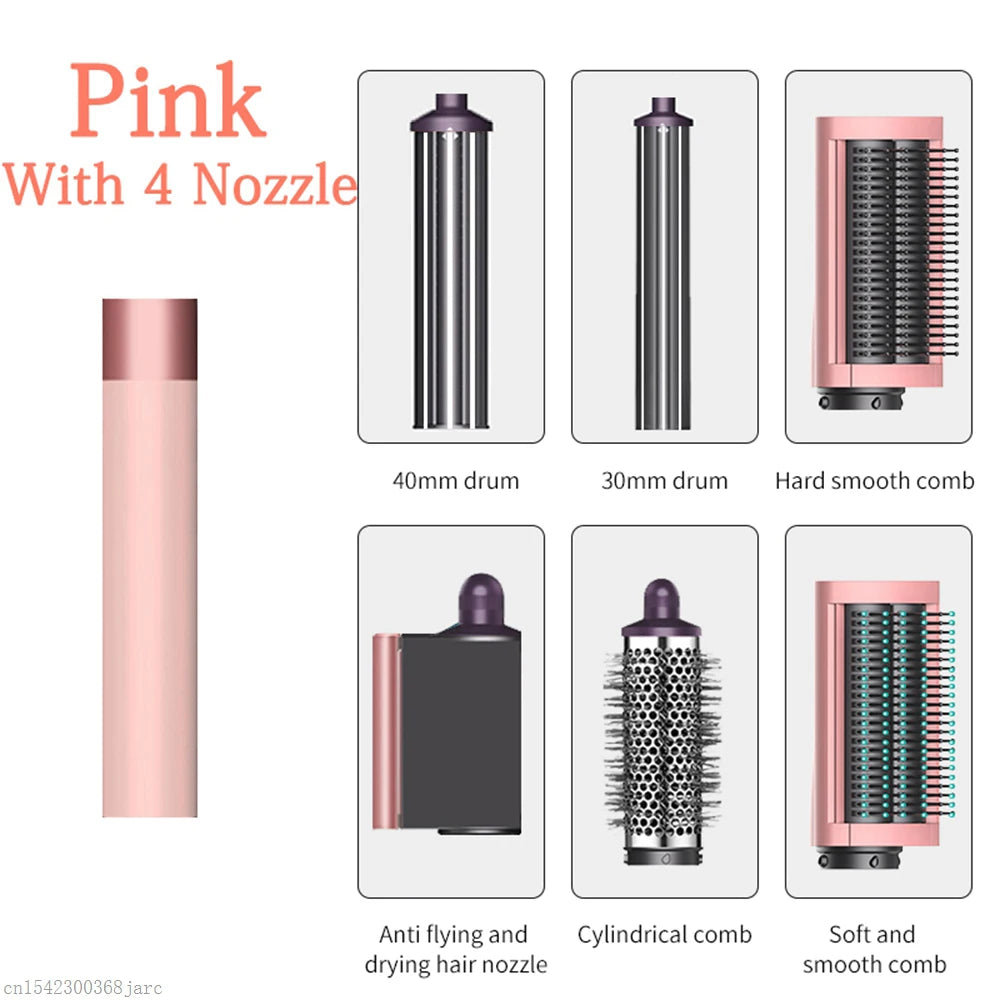 SenCiciMen X9 Multi Hair Styler Curling Iron Hair Hot Air Brush Curling Barrel Hair Dryer Salon Professional Curly Hair Styler Oasis Select 6 in 1 Pink China Mainland EU
