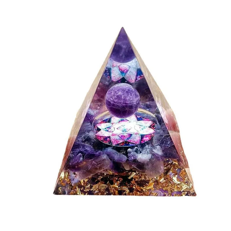 Crystal Pyramid ornaments crushed stone glue dropping resin crafts home and office car decoration products decorations for home Oasis Select