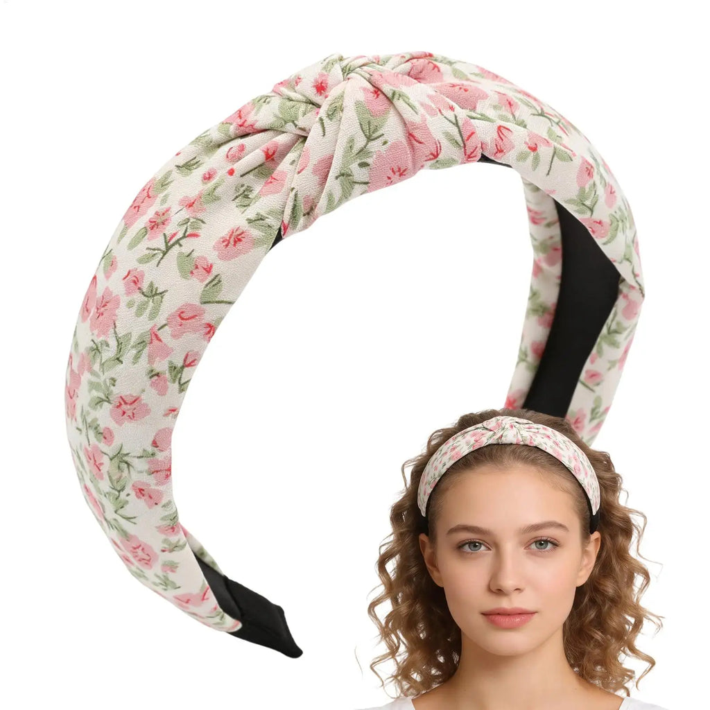 Headband Floral Print Cloth Knotted Headbands Women Girls Daily Shopping Travel Beach vacation Hair Hoop Hair style Accessories Oasis Select