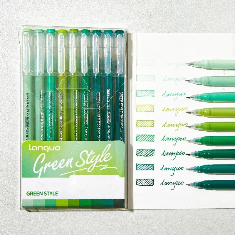 9Pcs Fluorescent Highlighter Set, Assorted Colors, Perfect for Writing, Drawing, Note-Taking & School Office Supplies Oasis Select green
