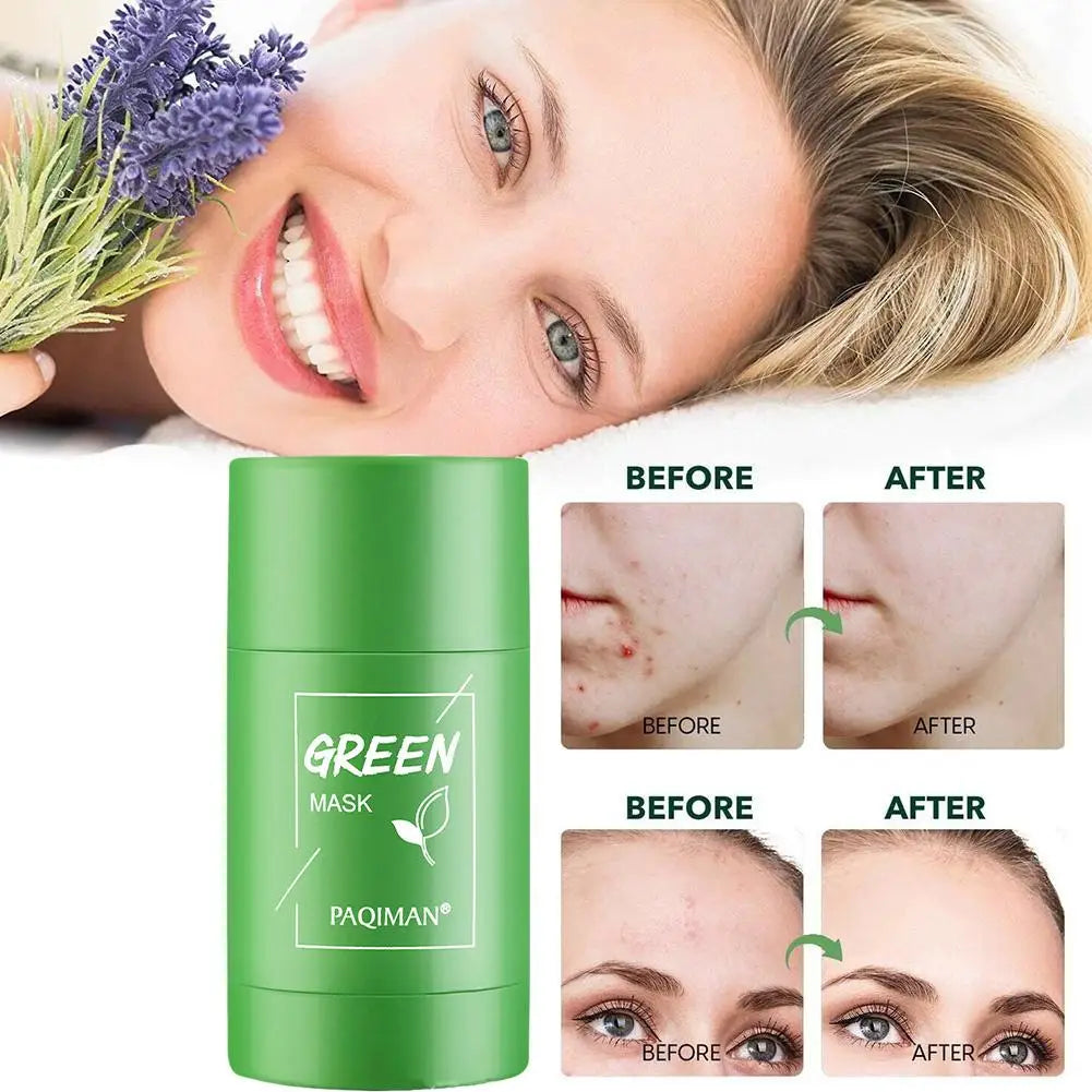 Green Tea Mask Face Clean Cleansing Stick Mask Face Deep Moisturizing Shrink Pores Blackhead Acne Facial Skin Care Oasis Select