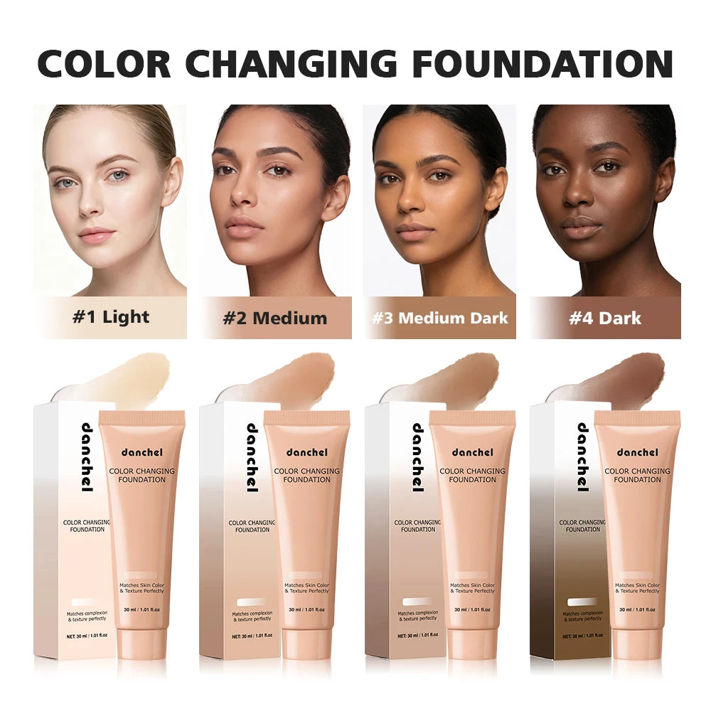 Color Changing Liquid Foundation Adaptive Skin Tone Buildable Coverage 12 Hours Wear Moisturizing Dewy Finish Cosmetics Oasis Select