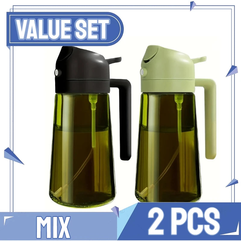Oil Dispenser Seasoning Accessories Oil Cruet Bottle Oil Spray Kitchen Utensils for Kitchen Barbecue Oils Sprayer Container Oasis Select Upgraded-blackgreen