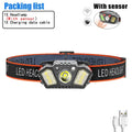 Rechargeable LED Headlamp – 6 Modes & Motion Sensor