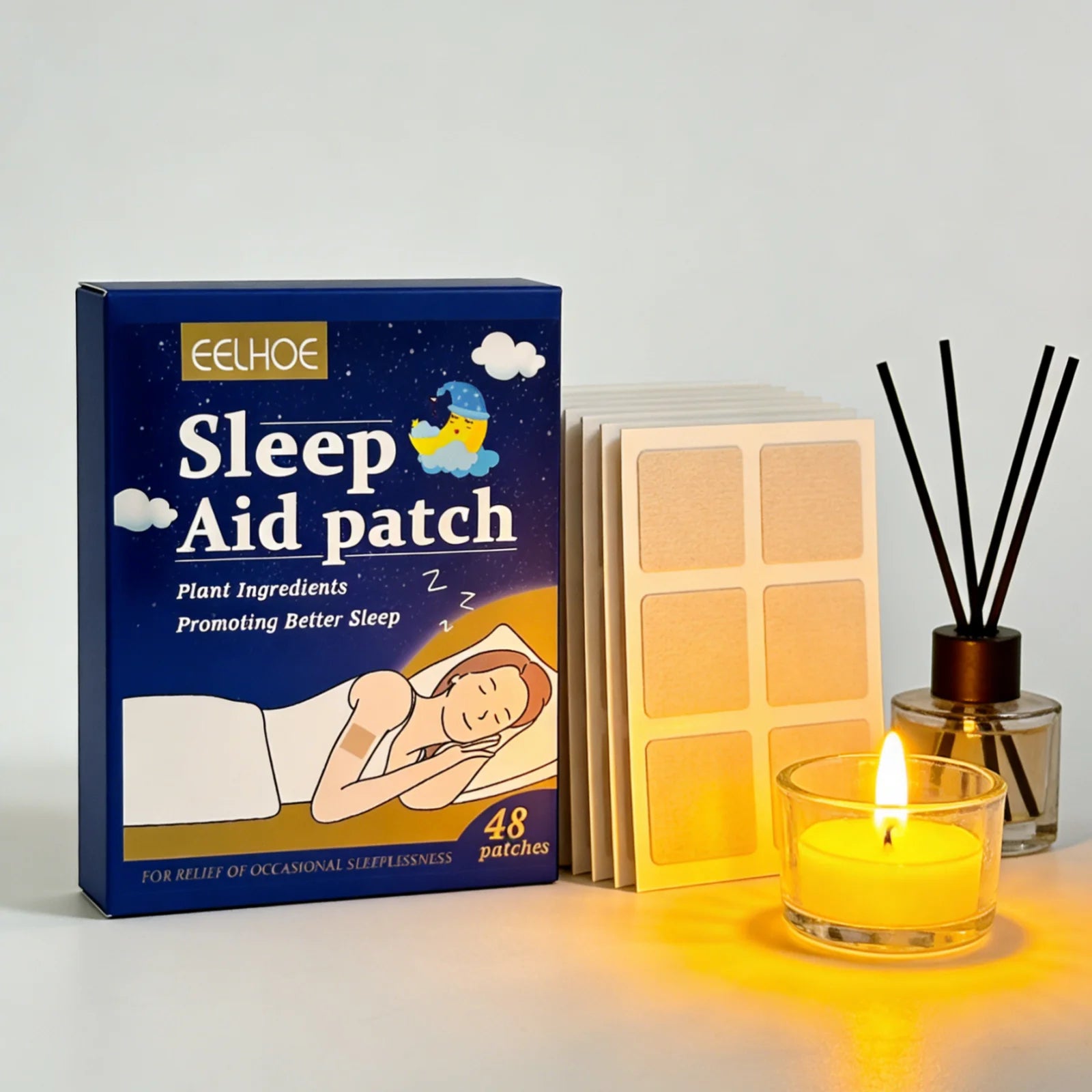 EELHOE Sleep Aid Patches – Natural Relaxation, 48 Pack Sleep Aid Patch Oasis Select