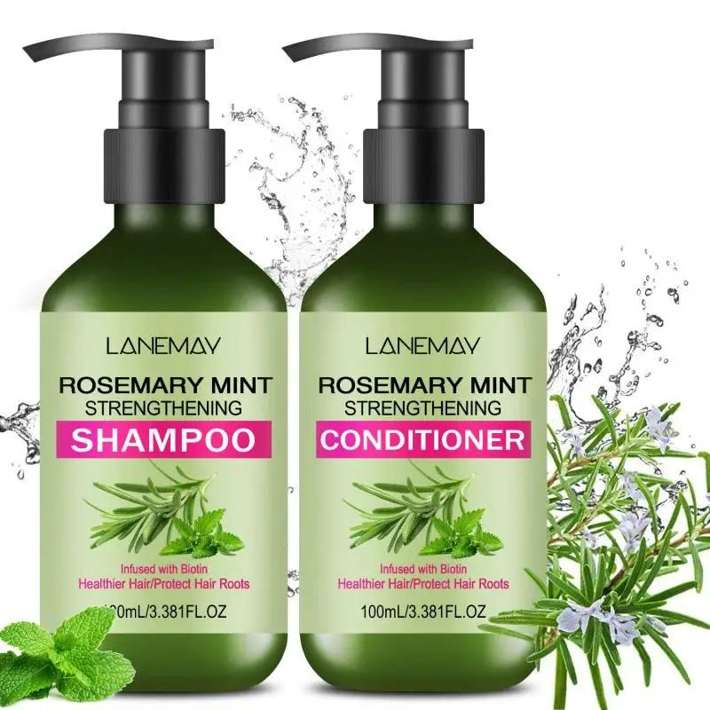 2/4PCS Rosemary Mint Strengthening Shampoo and Conditioner Set, Moisturizing with Rosemary Extract for Healthier, Stronger Hair Oasis Select 1SET