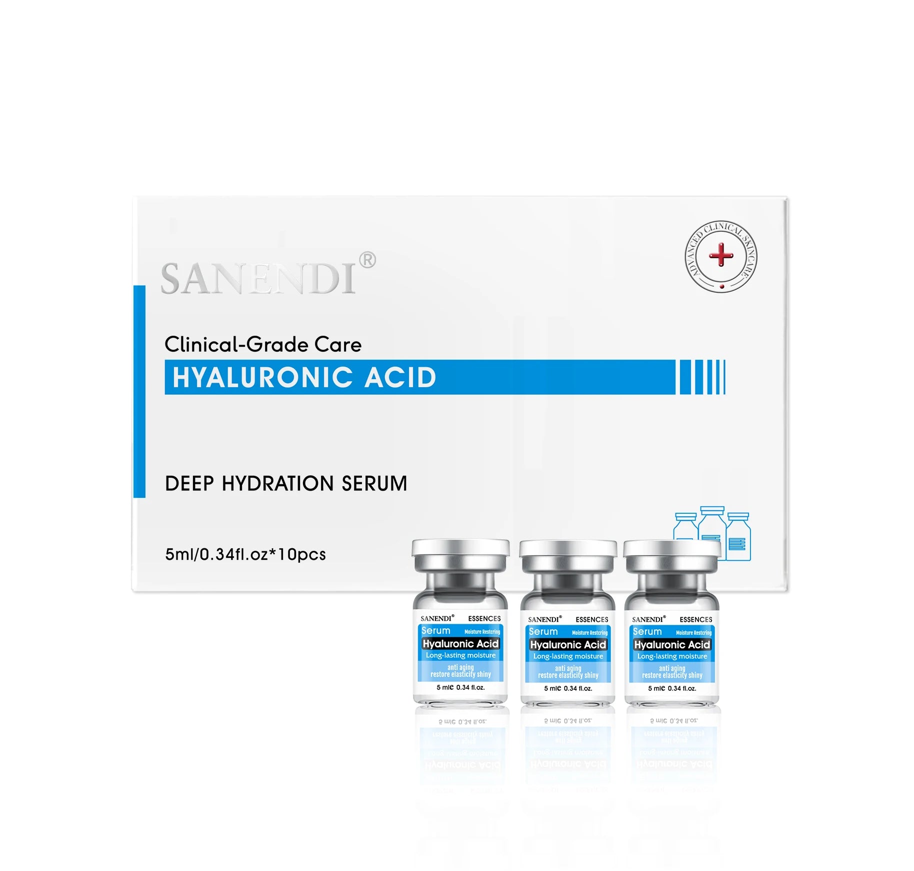 Korean Six Peptide Hyaluronic Acid Face Serum – 10 Ampoules Face Ampoule Serum Oasis Select Hyaluronic ACID
