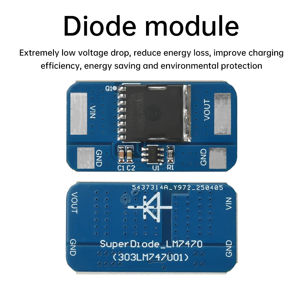 5-30V 10A Ideal Diode Module Wide Voltage Input Anti Reverse Irrigation Battery Anti Backflow Protection LM74700 Oasis Select