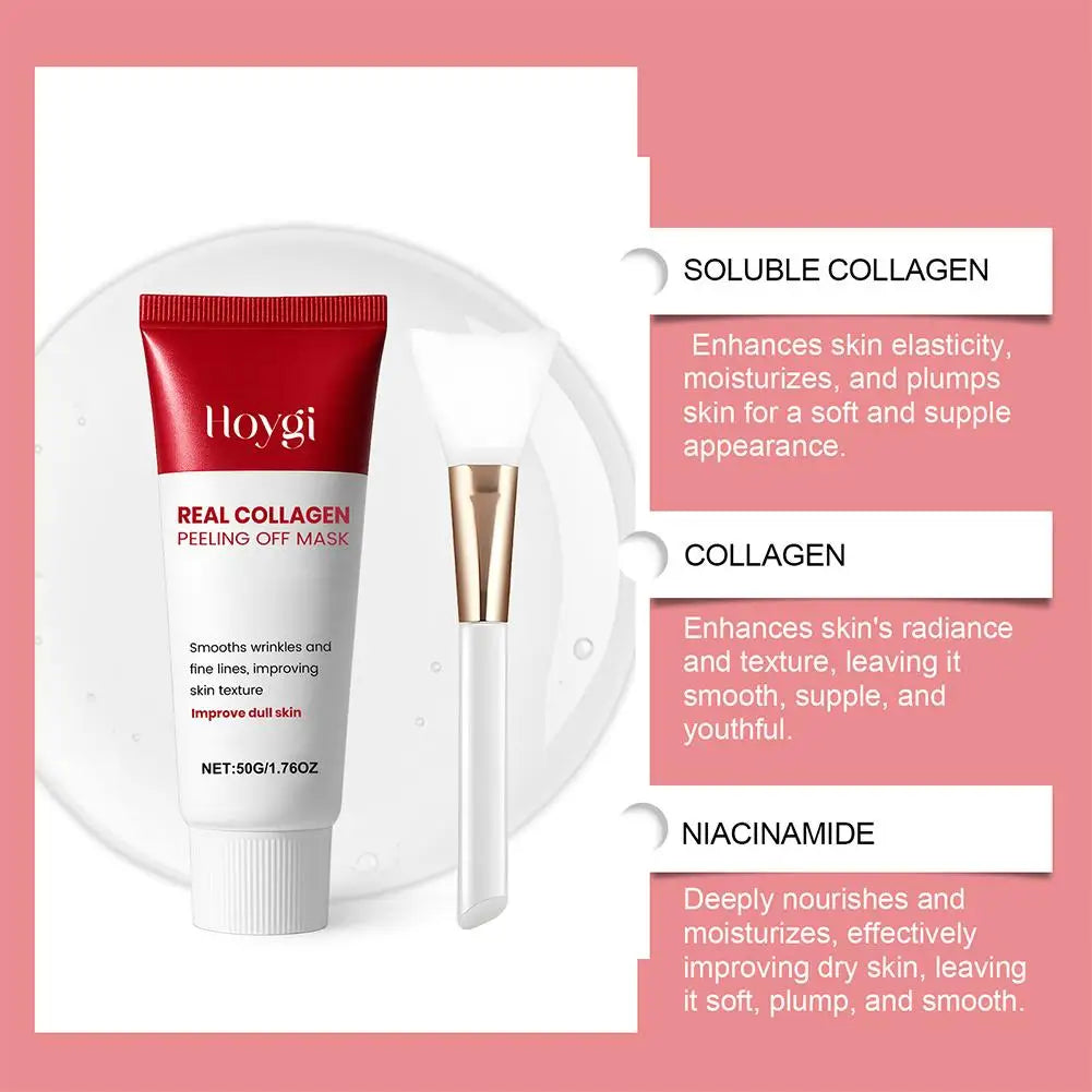 Collagen Wrapping Peel Off Facial Mask, Deeply Hydrating Glowing For Elasticity Skin Collagen Overnight Wrapping Mask Skin Care Oasis Select