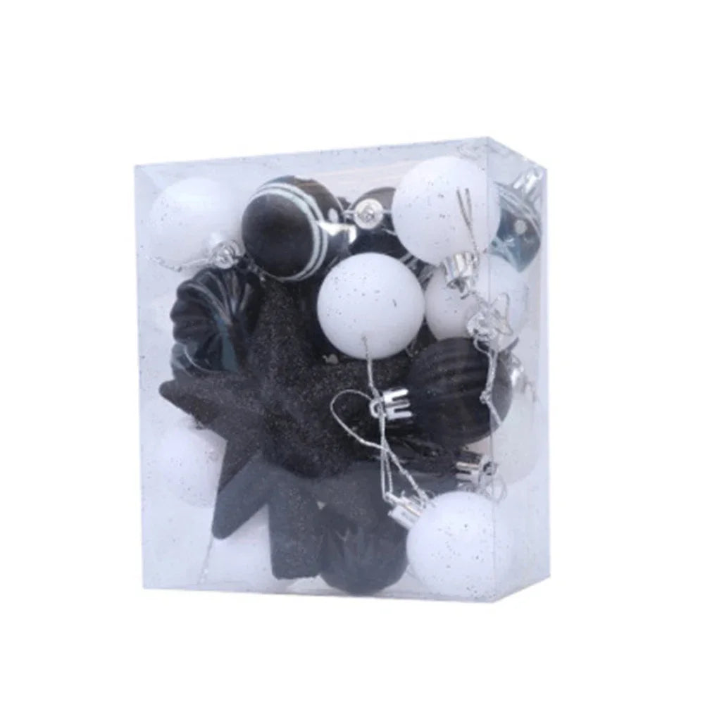 31PCS Christmas Ball Tree Ornament Set Plastic Glitter Christmas Balls For Your Christmas Tree For Effortless Decoration Oasis Select Black China Mainland