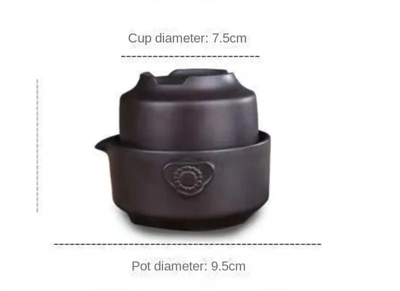 Ceramics Tea Set Include 1 Pot 1 Cup Travel Teapot Elegant Gaiwan Beautiful Easy Teapot Kettle Kung Fu Teaset Oasis Select
