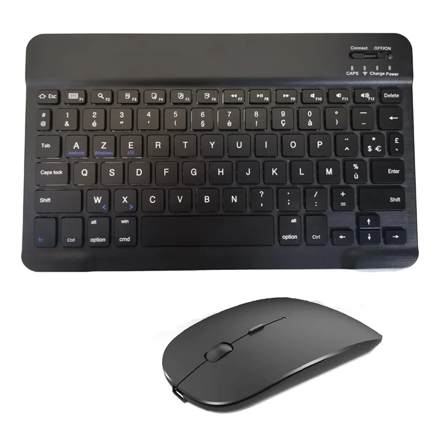 Mini Bluetooth Keyboard & Mouse – Spanish French Russian Korean