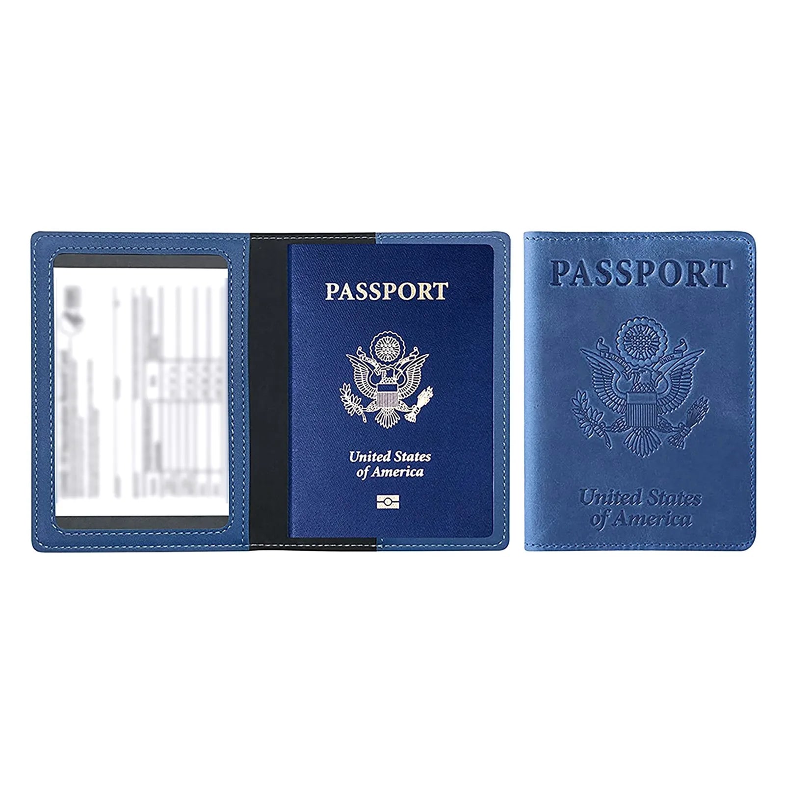 Leather Passport Cover & Card Holder Wallet – Unisex Travel Passport Card Holder Oasis Select K