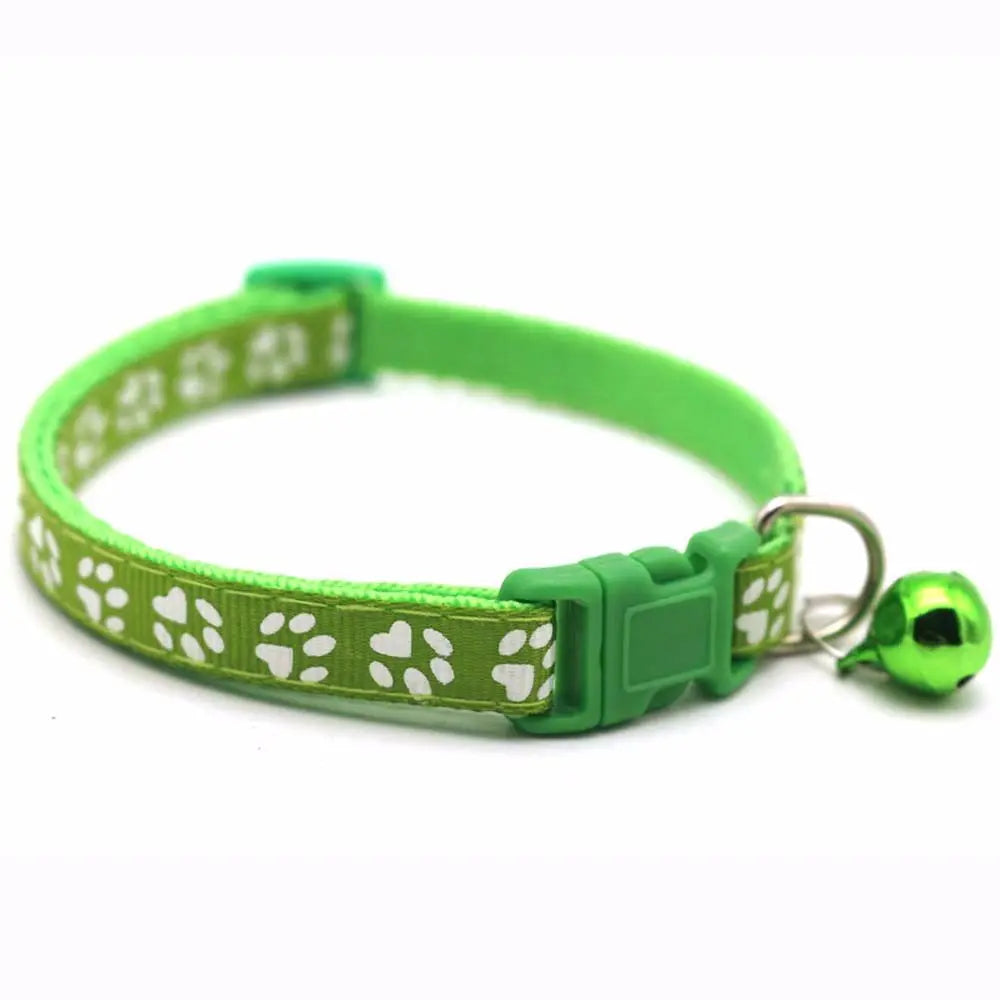 Adjustable Cat & Puppy Collar with Bell | 12 Colors | Nylon