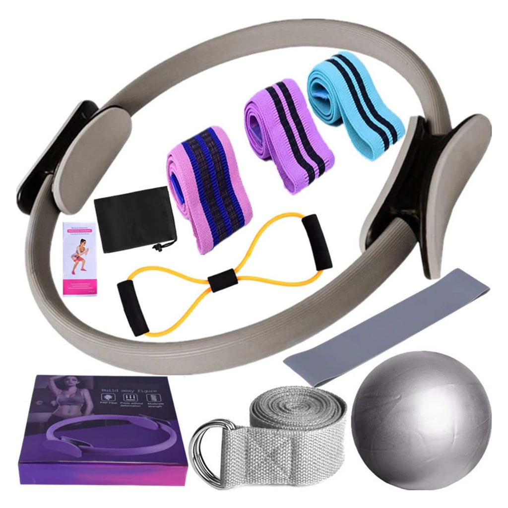11-Piece Yoga & Pilates Set – Rings, Ball & Resistance Bands