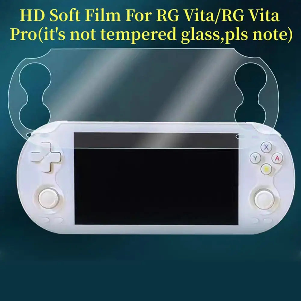 Screen Protector for Anbernic RG Vita Pro Game Console, HD Full Coverage Soft Film, Anti-Scratch Ultra Clear Screen Cover Oasis Select