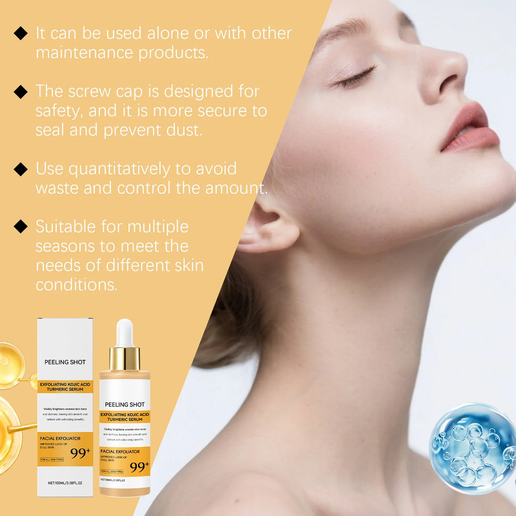 Turmeric Brightening Skincare Set Exfoliating Serum Moisturizing Cream For Dull & Acne-Prone Skin Brighten Even Tone Vegan Kit Oasis Select
