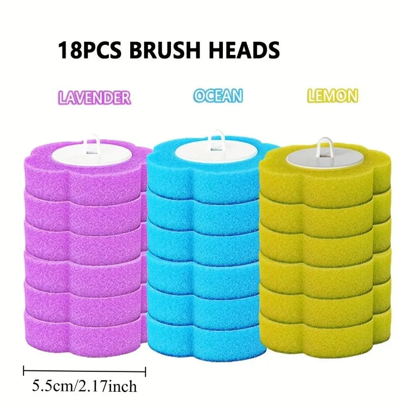 Bathroom Cleaning Brush with Disposable Replacement Brush Head Suitable for Sanitary Disposable Toilet Cleaning Brush Oasis Select