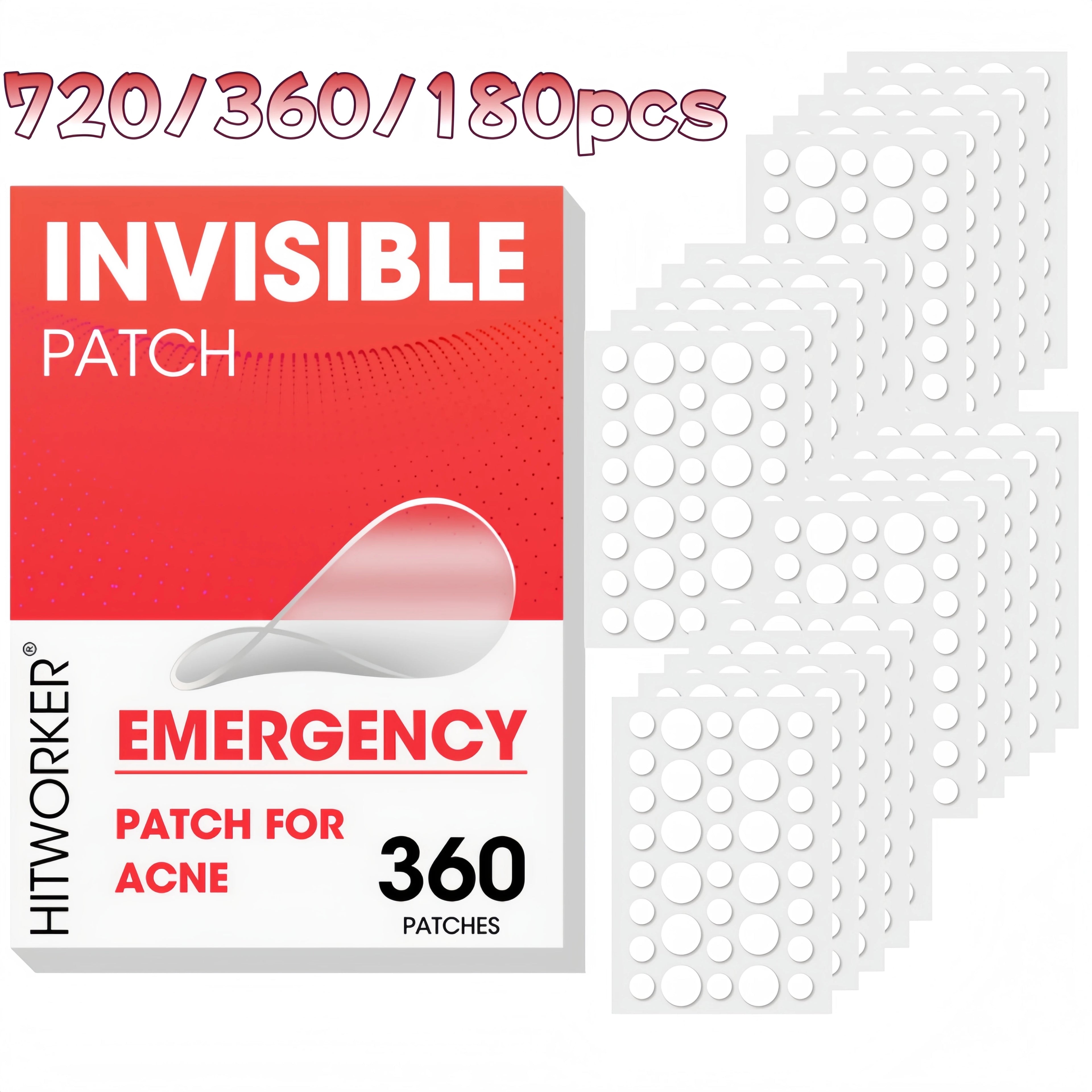 720/360/180 pieces/box acne patches - used to absorb acne secretions, mild and non irritating, essential for acne treatment Oasis Select