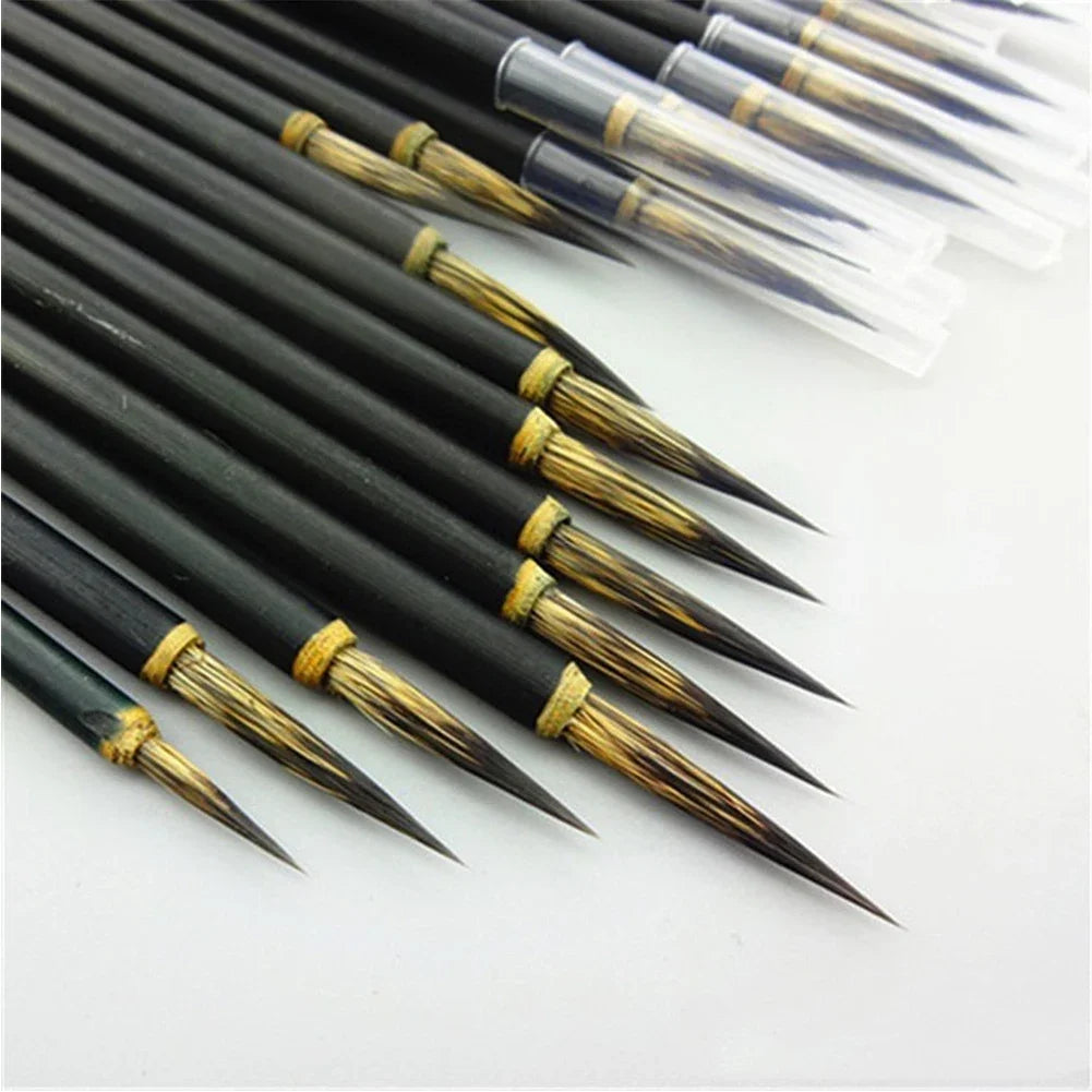 3-Piece Chinese Calligraphy Hook Line Fine Paint Brush Set