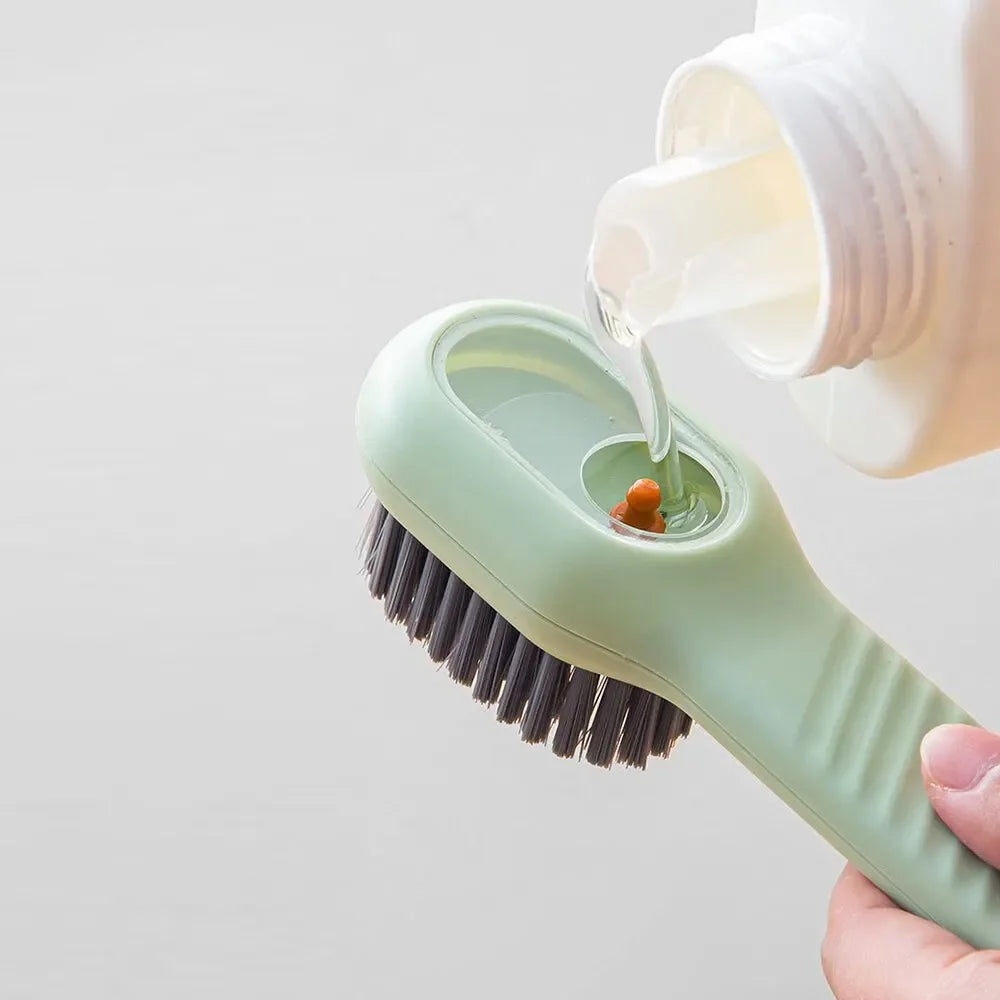 Multifunction Shoe Brush with Soap Dispenser & Long Handle Shoe Cleaning Brush Oasis Select