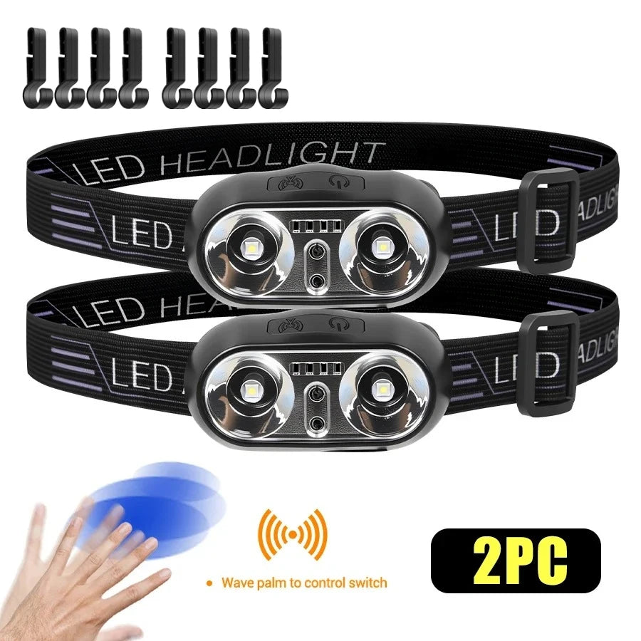 ZHIYU Smart Sensor LED Headlamp | USB-C Rechargeable IPX5