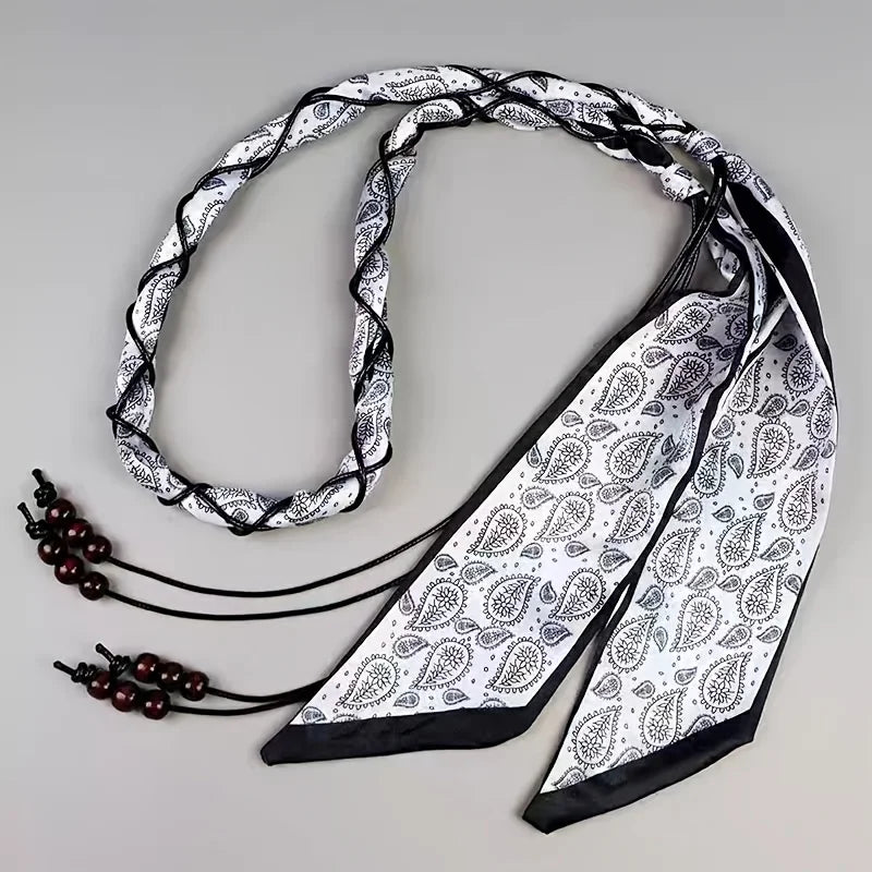 Women'S Ribbon Waist Chains | Retro American Style, Plaited Belt with No Buckle, Ideal for Skirts and Jeans, Casual Weekend Wear Oasis Select