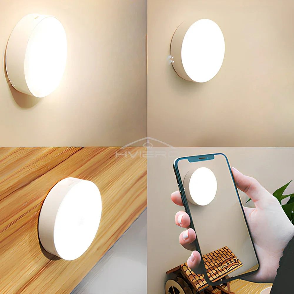 Wireless Motion Sensor Night Light – 8 LED Rechargeable Lamp