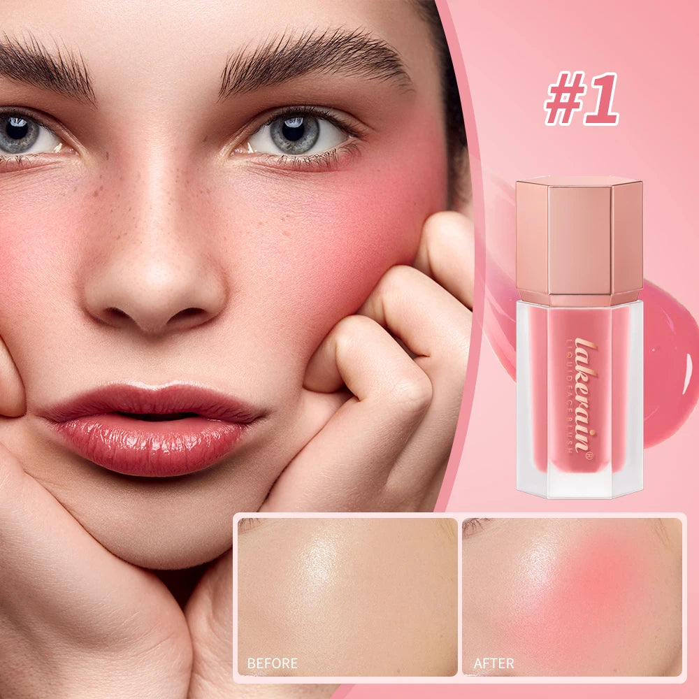 6 Colour Matte Liquid Blush Easy to apply long lasting waterproof blush sponge brush head Eyes lips Makeup Blush Cosmetics Oasis Select