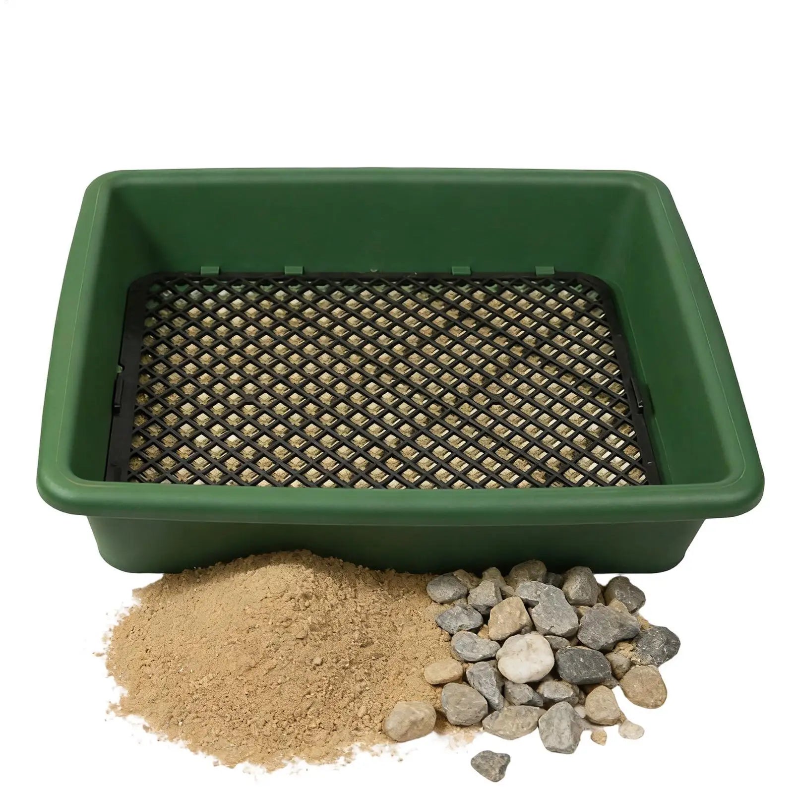 Sifting Pan Rustproof Pellet Sifter Mesh Screen Gold Prospecting Pan for Prospecting Mining Gardening Potted Plants Soil Dirt Oasis Select