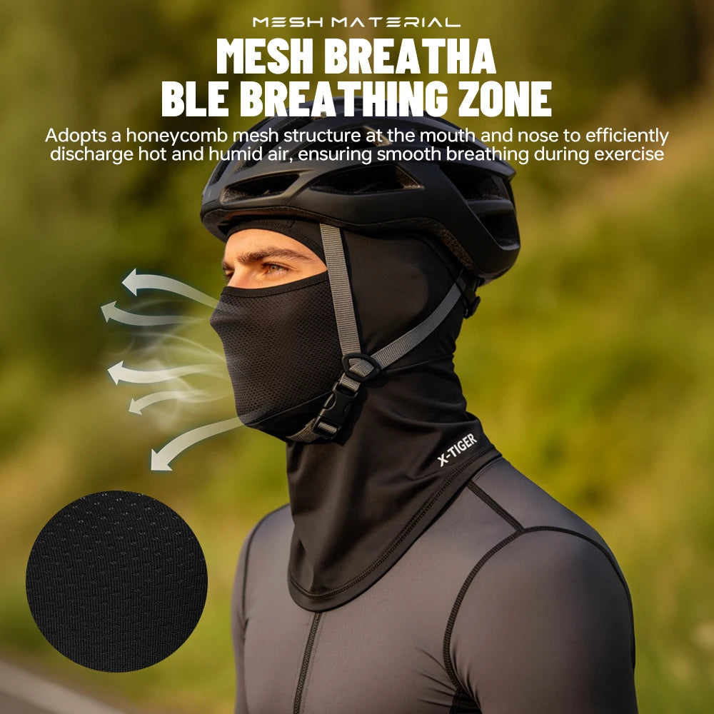 X-TIGER Summer Balaclava Mask Breathable Absorb Sweat Face Mask for Hiking Fishing UV Protection MTB Road Cycling Face Mask Oasis Select