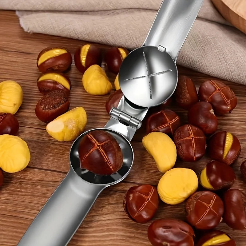 2In1 Chestnut Opener Machine Chestnut Clip Walnut Pliers Sheath Cutter Nut Cracker Sheller Kitchen Tool Walnut Clip Accessories Oasis Select