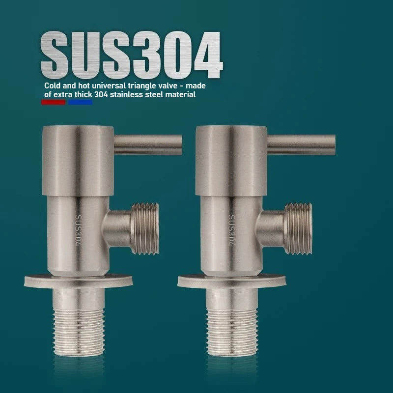 Stainless Steel SUS304 Brushed Triangle Water Heater Toilet Bowl Dish Hot and Cold G1/2 'angle Valve Thread Oasis Select