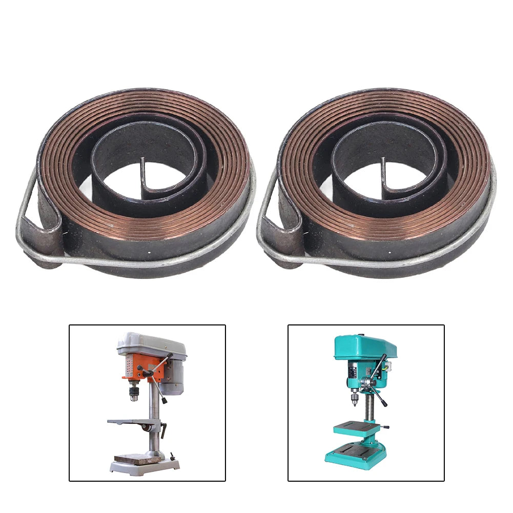 2pc Drill Press Spring Feed Return Coil Spring Assembly 0.7x6x35mm Flat Spiral Coil Constant Force Springs Oasis Select
