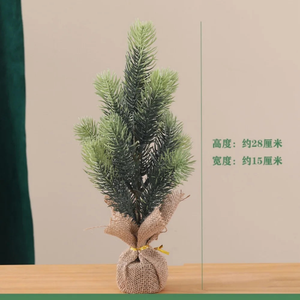 Mini Artificial Christmas Tree Tabletop Ornament | Desk Decor