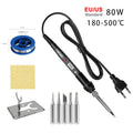 SLADE 908S 80W LCD Digital Soldering Iron – Adjustable Temp Electric Soldering Iron Oasis Select 5pcs set EU