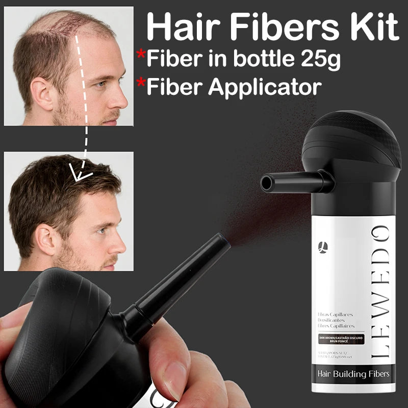LEWEDO Hair Fiber Set 25g – Volumizing Fibers for Men
