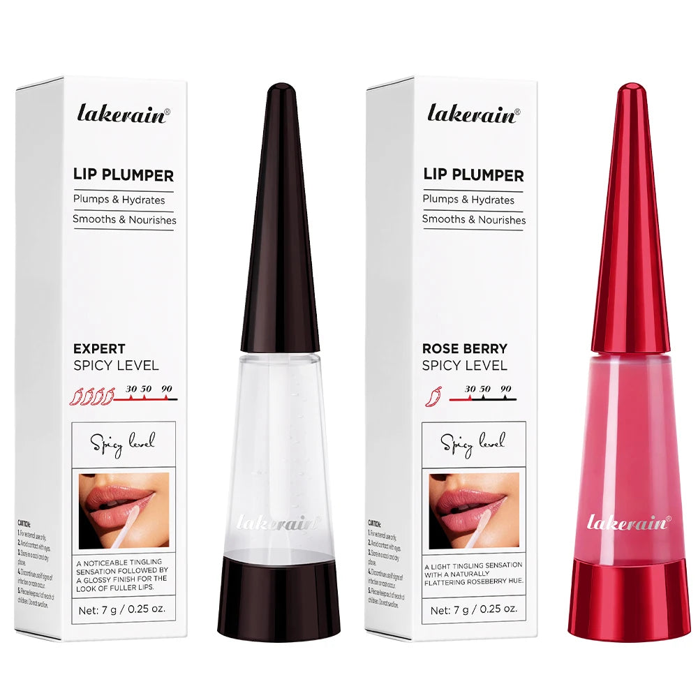 Korean Lip Plumper Oil Non-greasy Lip Plumping Balm Moisturizing Dry Chapped Lips Shine Hydrating Exfoliating Nourishing Oasis Select 1 and 6