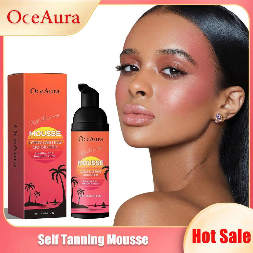 OceAura Self Tanning Mousse – Sunless Bronzer Spray 60ml