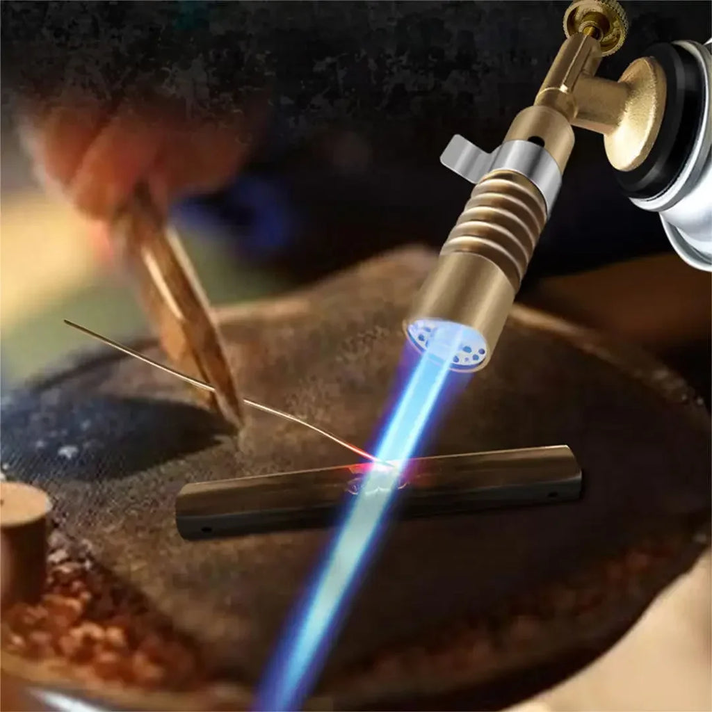 Portable Butane Welding Torch Gas Burner High Temperature Flame Gun for Outdoor Camping BBQ Gas Lighter Oasis Select