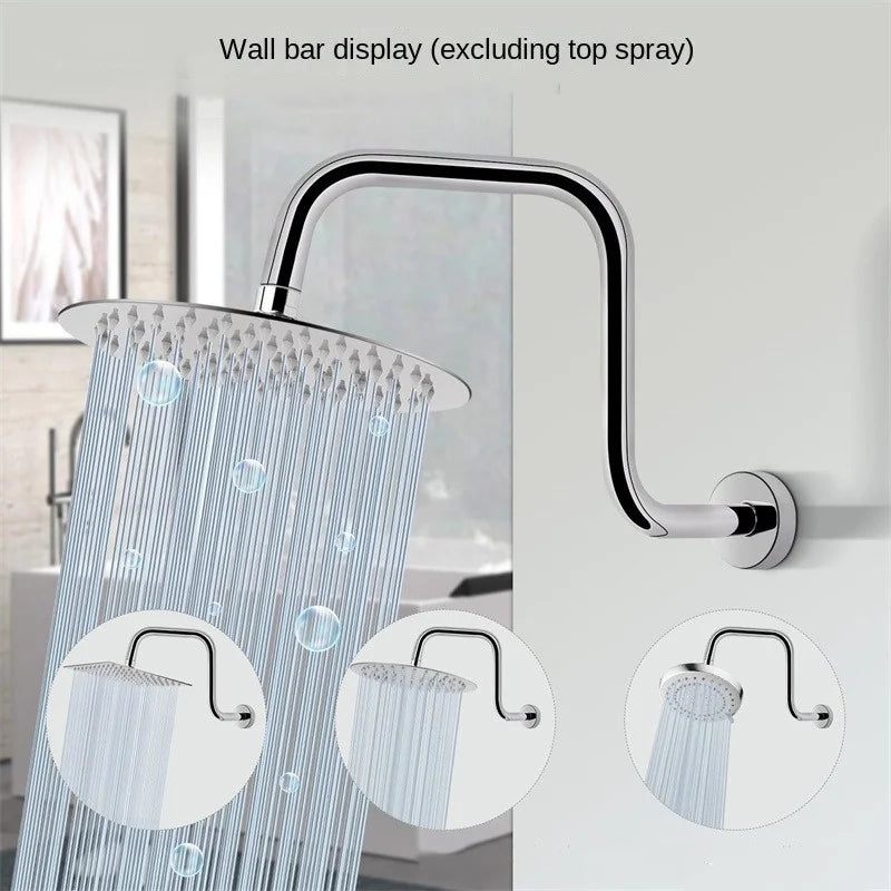 Wall Shower Head Pipe Arm Stainless Steel Shower Head Rainfall Tube Riser Extension Bracket for Bathroom Hardware Accessories Oasis Select