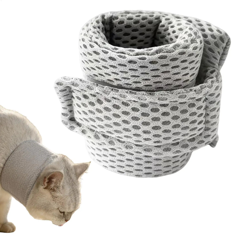 Cat Cone Collar Dog Cat Neck Brace Cover Breathable Anti-Scratch Pet Neck Protective Collar Adjustable Cushion Cervical Cone Oasis Select
