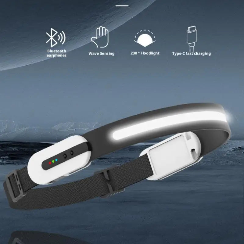 SHINEKNOT COB LED Headlamp – Wave Sensing & Bluetooth