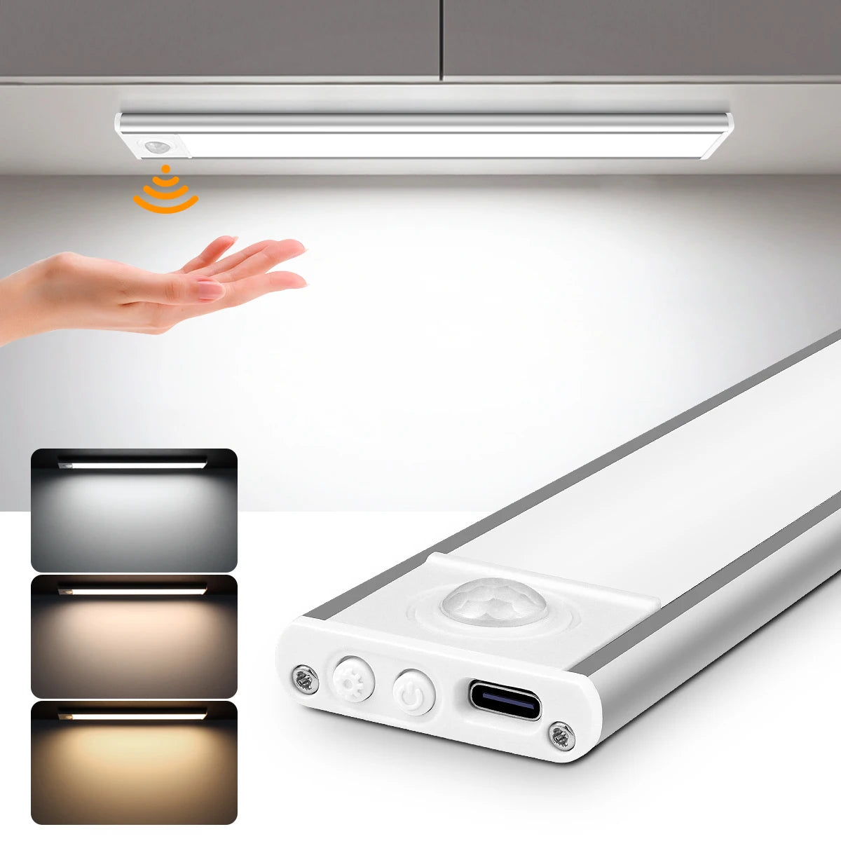 Wireless Night Light Motion Sensor Lights 5V USB LED Tube Bar Cabinet Light for Kitchen Bedroom Bathroom Staircase Hallway Oasis Select